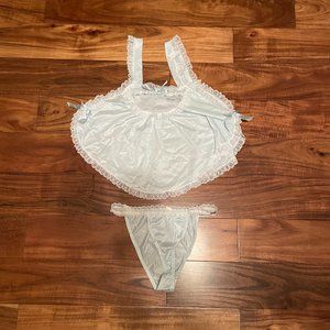 Light Blue Baby Doll Negligee Size Small